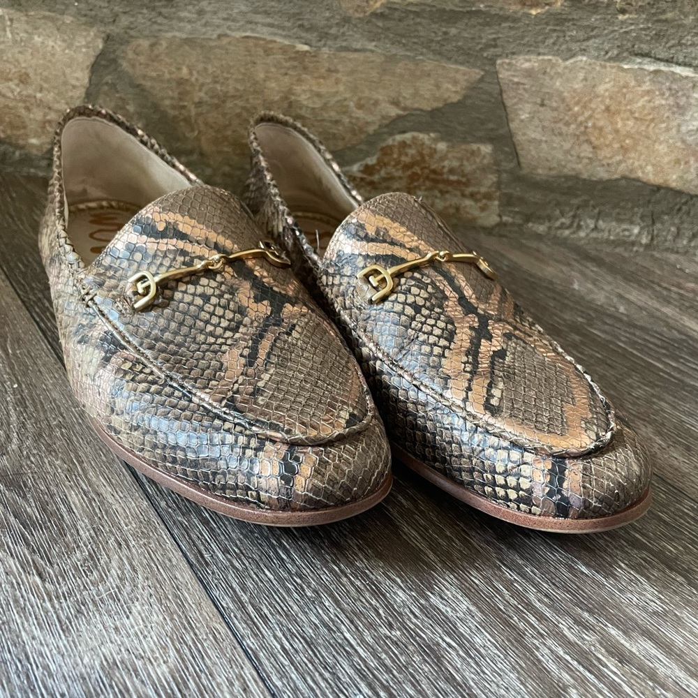 Sam Edelman Snake Print Loafers Size 9